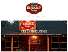 Tablet Screenshot of creekside-lodge.com